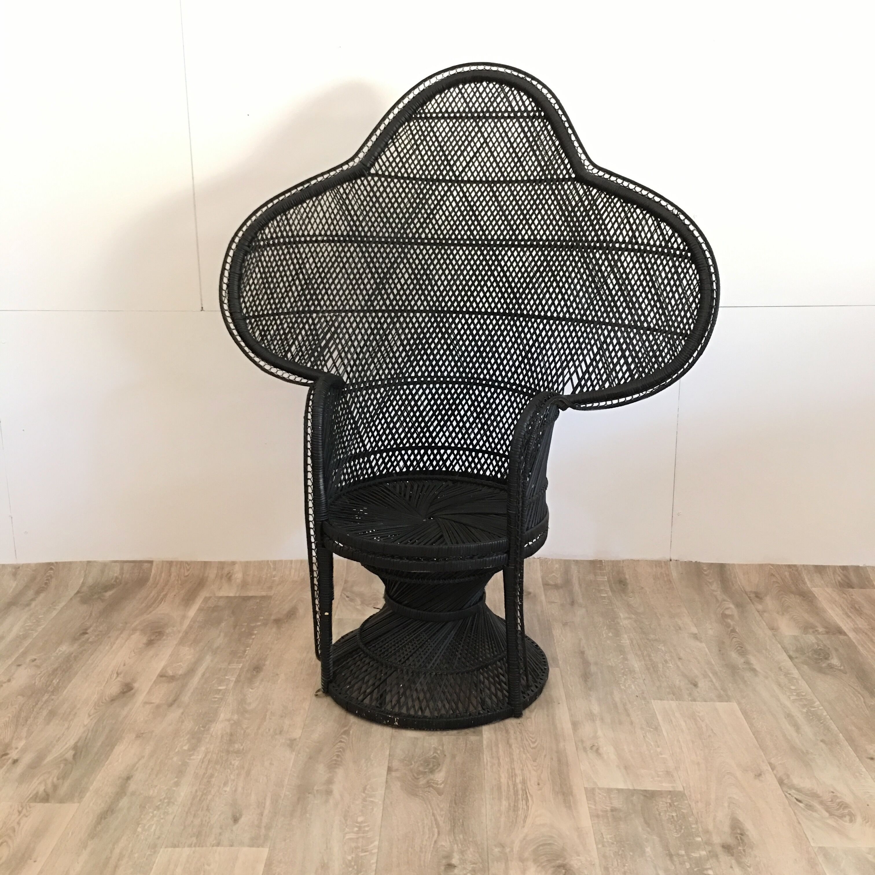Emmanuelle black Wicker Chair