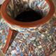 Vase Gerbino en mosaïque de terres colorées