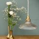 Vintage holophane glass lampshade pendant light