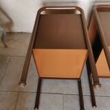 Pair of boarding school bedside tables