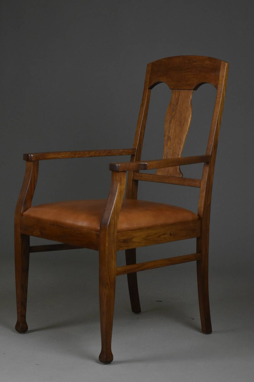 Art Deco Oak Armchair, 1920s–30s