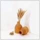 Paire de vases décoratifs vintage en bois de paulownia
