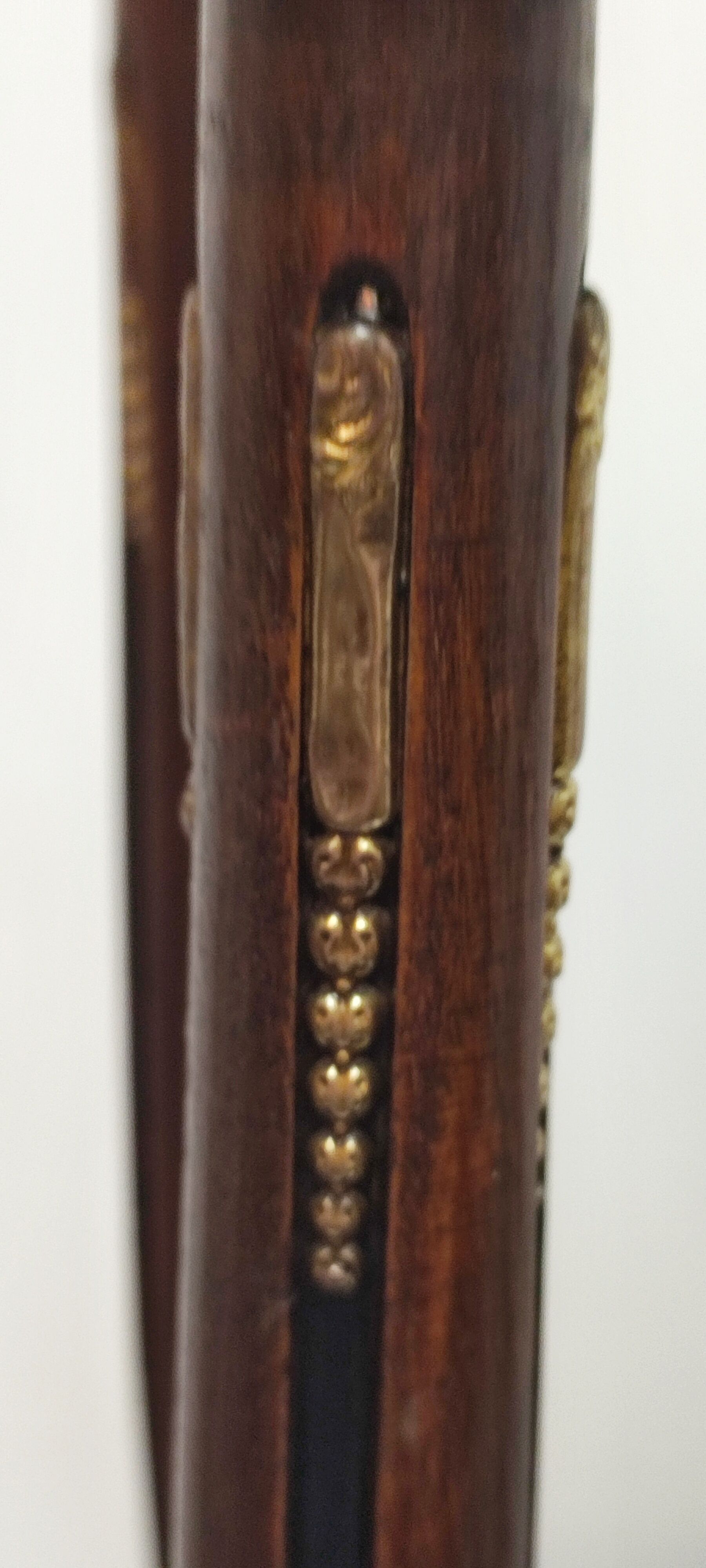 Auxiliary table made of wood, marble and brass, France 1950