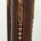 Auxiliary table made of wood, marble and brass, France 1950