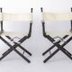 Pair of Vintage Director’s Chairs, 1970s Folding Chairs, Black Beech Wood