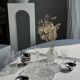 Small glass ball vase with diamond points H15