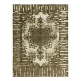 Handmade Oriental Contemporary 1980s 306 cm x 398 cm Beige Wool Carpet