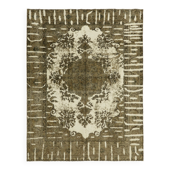 Handmade Oriental Contemporary 1980s 306 cm x 398 cm Beige Wool Carpet