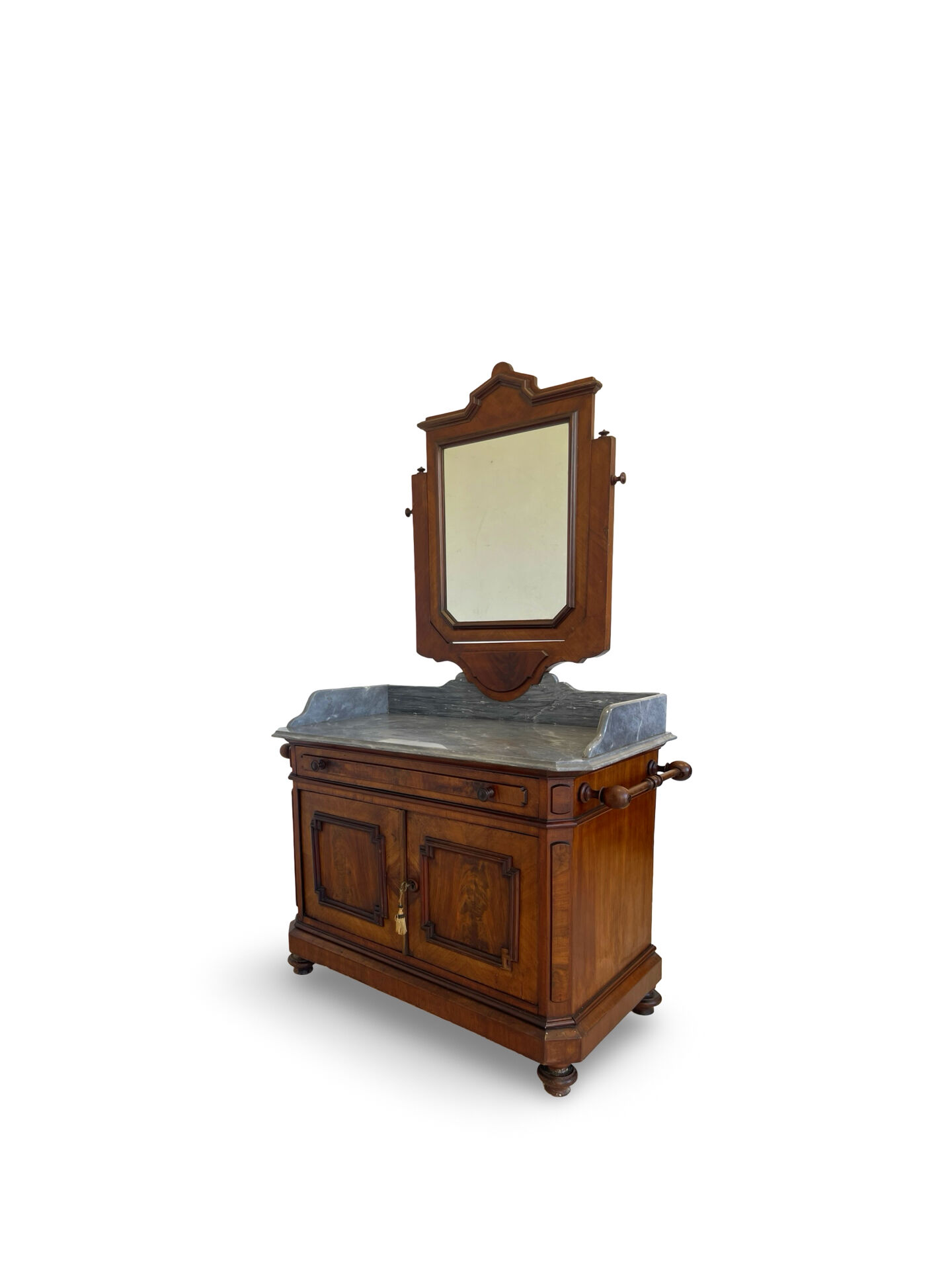 The antique walnut vanity , 19th century