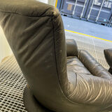 Ligne roset - armchair driver and sound ottoman 70's