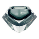 Diamond-Shaped Murano Faceted Glass Sommerso Ashtray/Vide Poche by Flavio Poli for Seguso, Italy