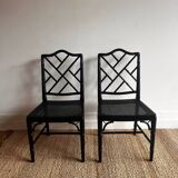 2 Chippendale chairs "Faux bamboo"