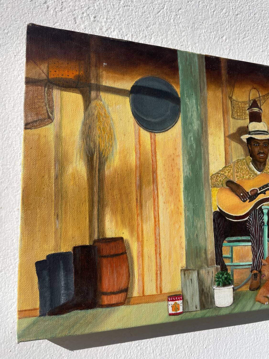 Tableau d’un guitariste signé Pinson