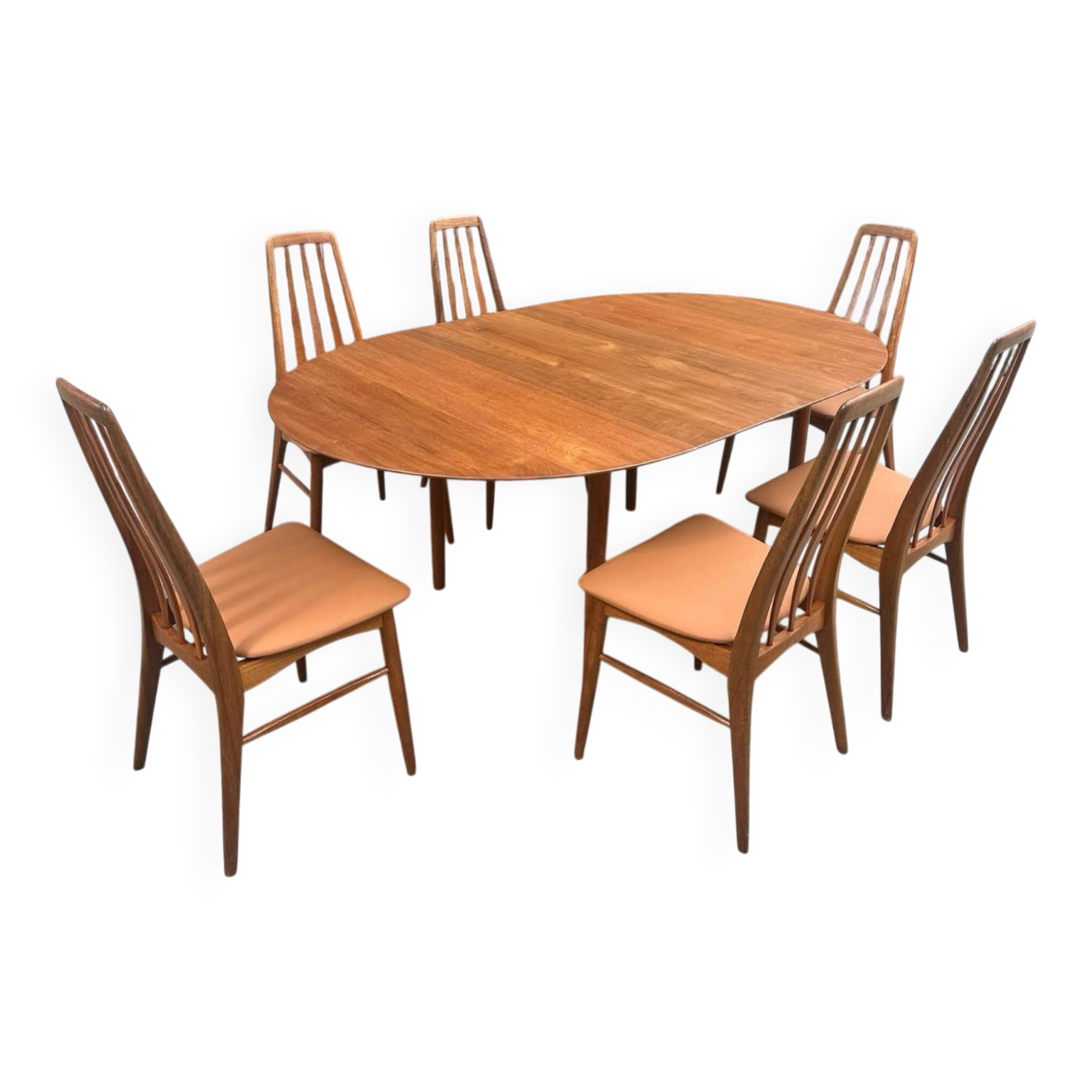 Solid teak table by Peter Hvidt for Soborg, 1956