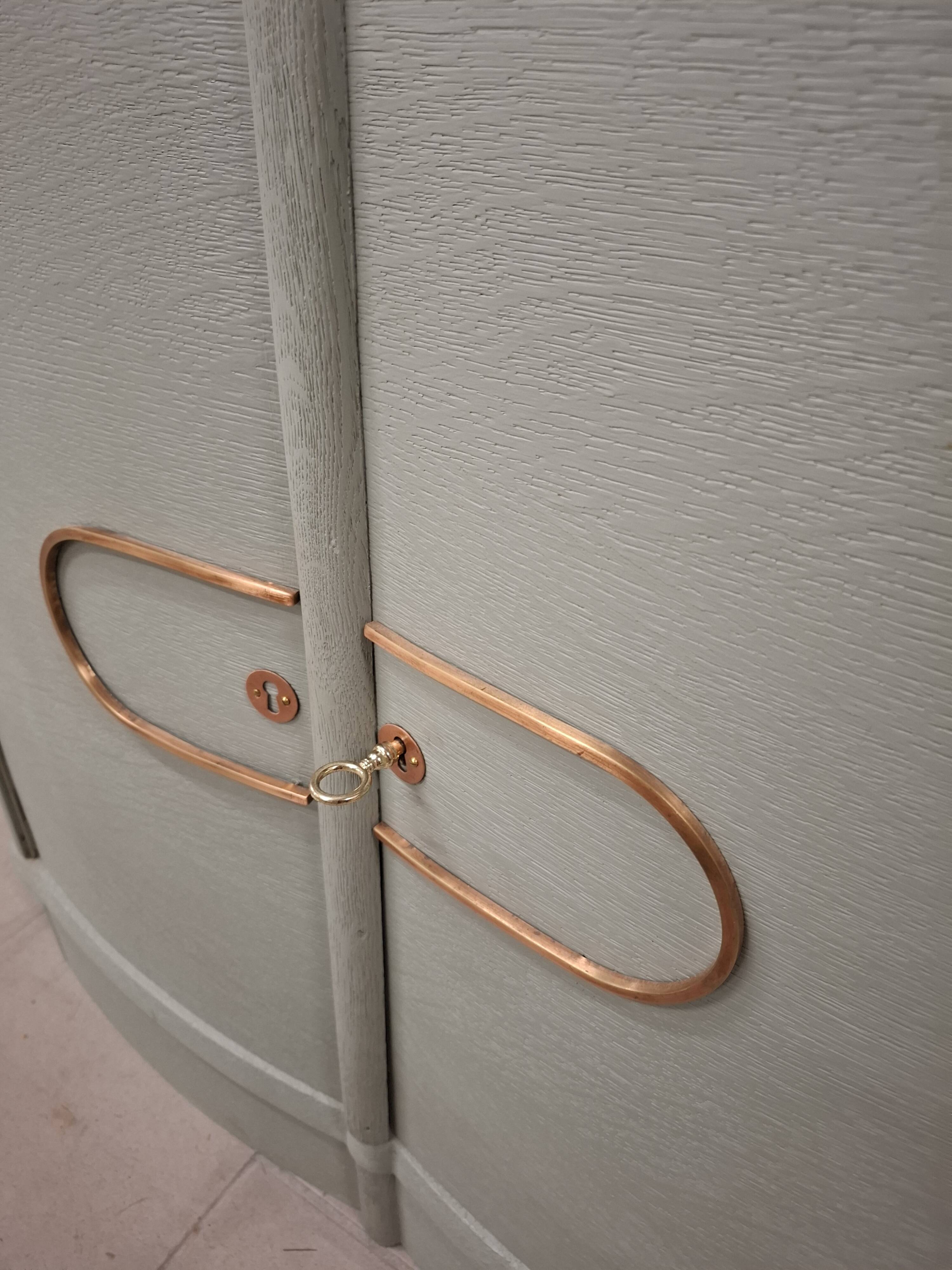 Vintage glass-fronted cabinet, bookshelf.