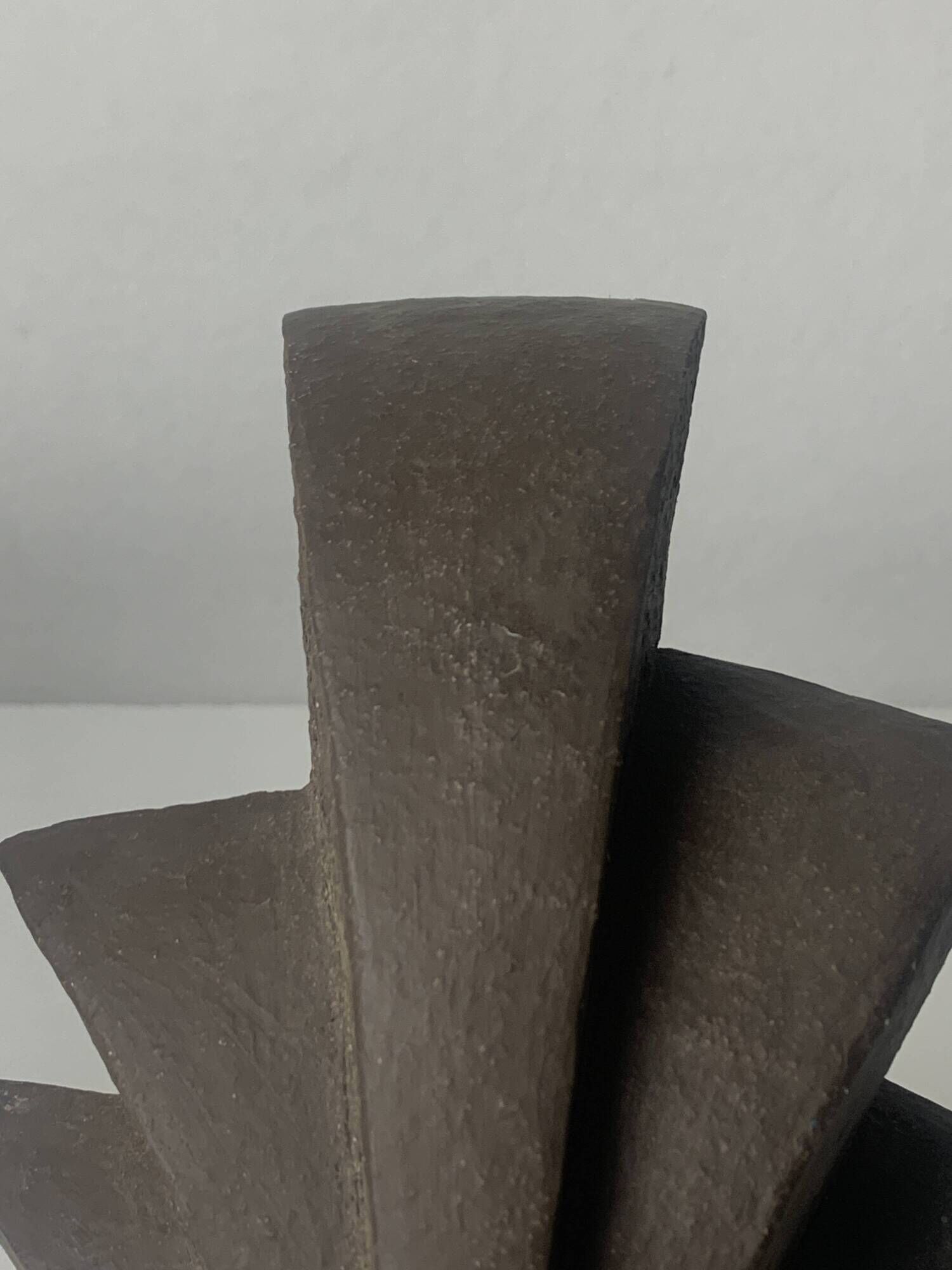 Pair of Dutch brutalist cast stone concrete abstract sculptures, ca 1960s