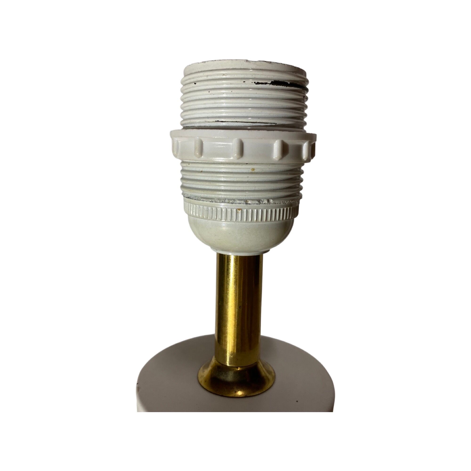 60s Ceramic/Brass Table Light From LYSKILDE Denmark | Vintage LYSKILDE Designer Table Lamp