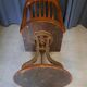 Swivel American chair in walnut and cast iron