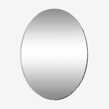 Miroir oval biseauté 60 42 vintage année 60 70