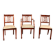 2 chairs and 1 Hepplewhite-style armchair in mahogany (office set)