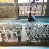 Set of 47 lorraine crystal glasses