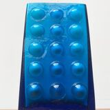 Mid-century German block glass bubble vase by Karl Friedrich Glass.