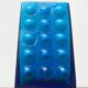 Mid-century German block glass bubble vase by Karl Friedrich Glass.