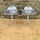 Paire de tabourets en aluminium