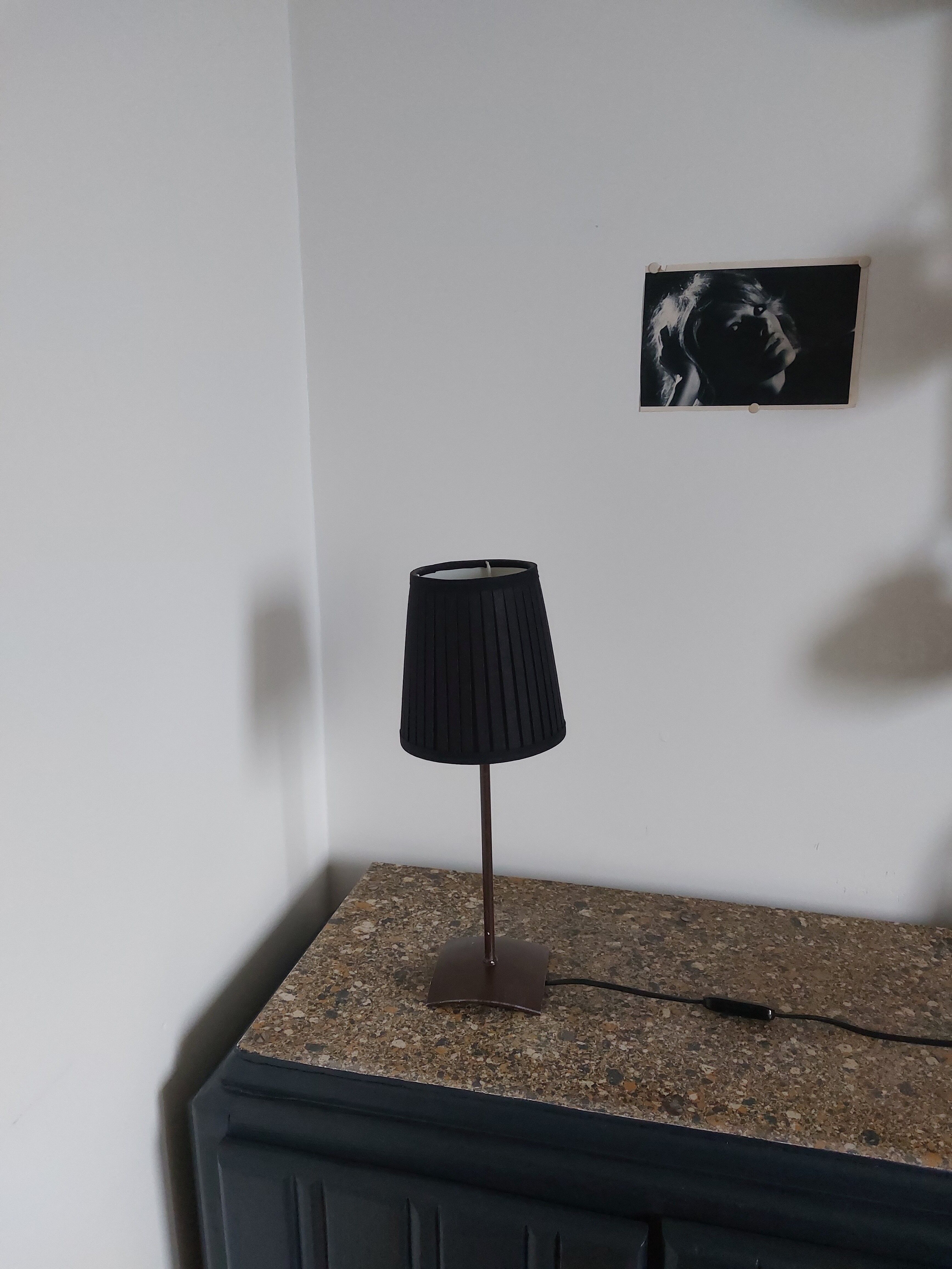 Lamp, black lampshade
