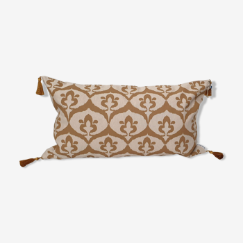 Ottoman cushion cover ikat beige / ochre havana - 30 x 50