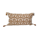 Housse de coussin ottoman style ikat beige / ocre havane - 30 x 50