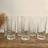 6 “Octime” long drink glasses LUMINARC France 
