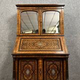 Lemarchand-Lemoine: Scriban cabinet stamped Napoleon III period in marquetry