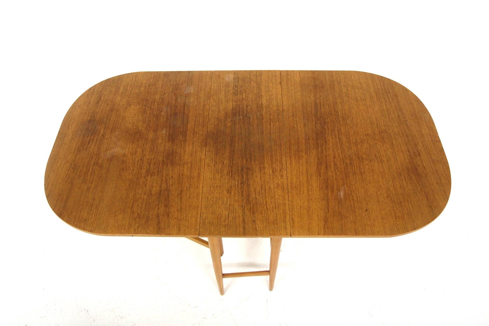 Table de salle à manger en teck à battants, Suède, 1950