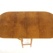 Table de salle à manger en teck à battants, Suède, 1950
