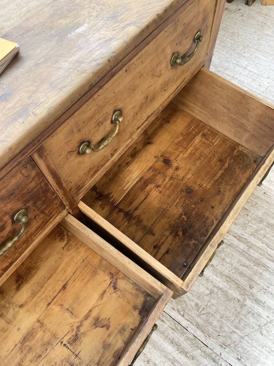 XXL walnut silk loom furniture from the 50s