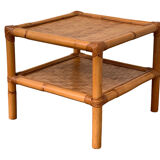 Vintage rattan side table 1960
