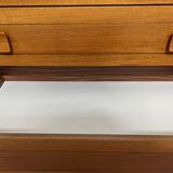 Vintage teak and rosewood chest of drawers from the 70-80s