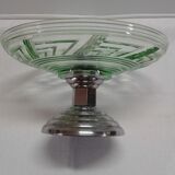 Cut glass and metal deco