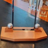 Art deco photo door year 40 in walnut and solid ash