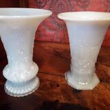 Vases opaline Charles X porte-ananas