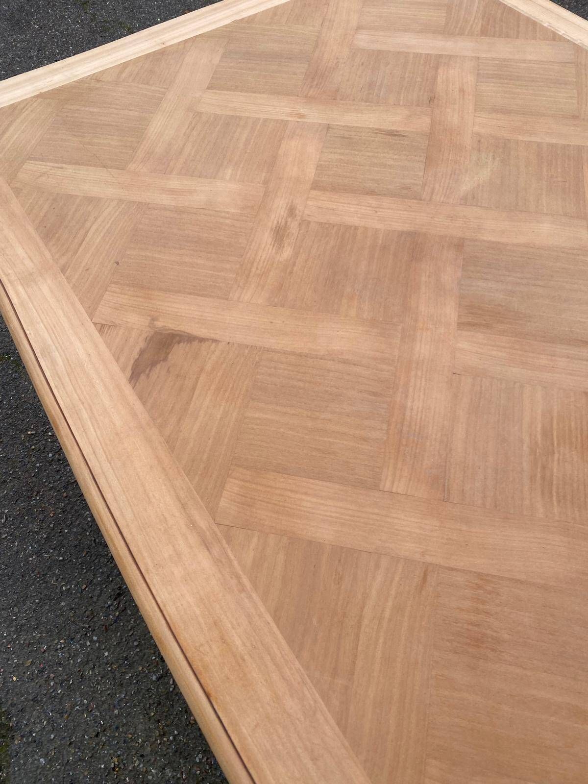 Louis XV extendable dining table from the 20th century, renovated in cherry wood, 140-240cm.