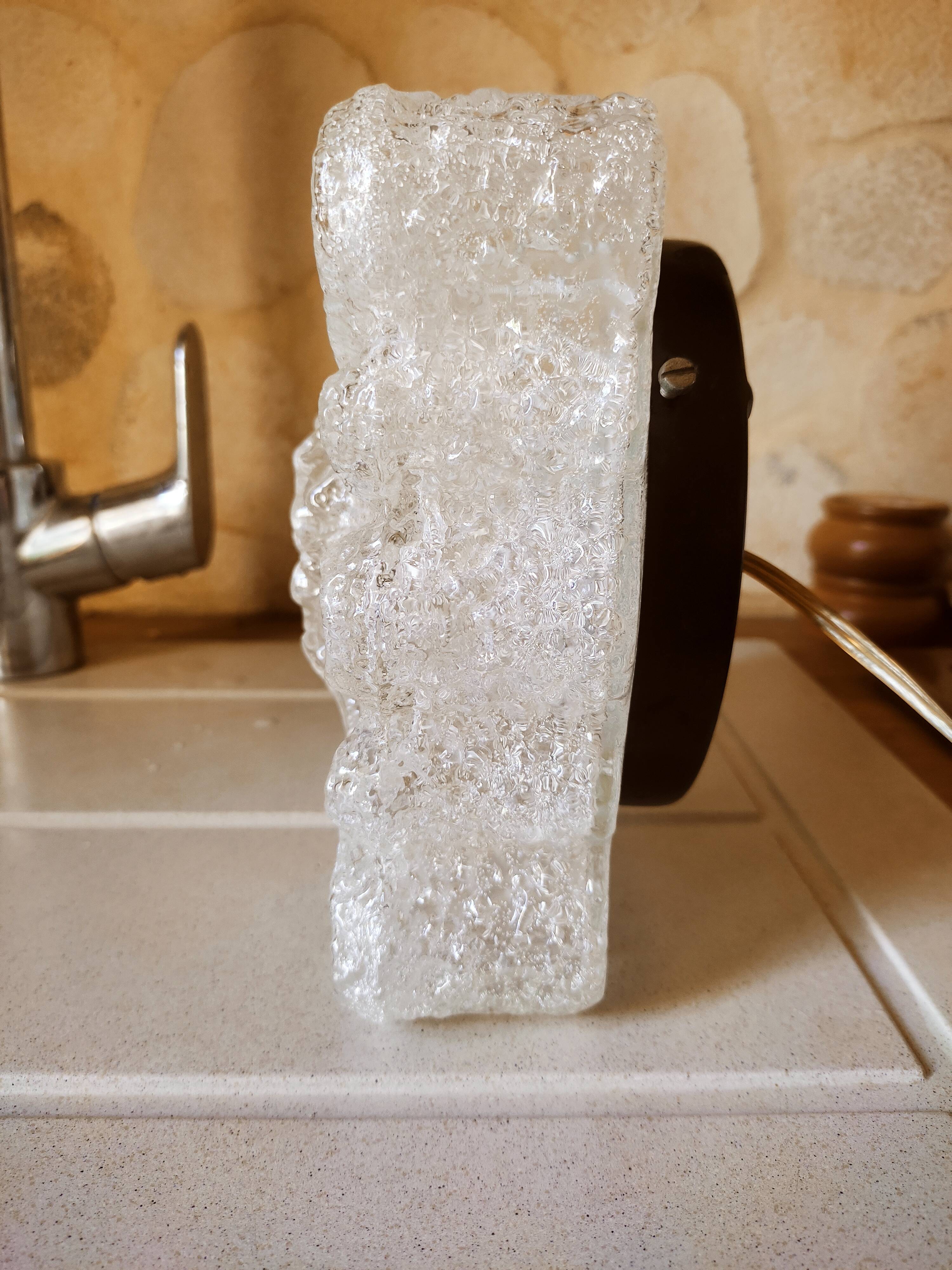 Textured glass ceiling lamp