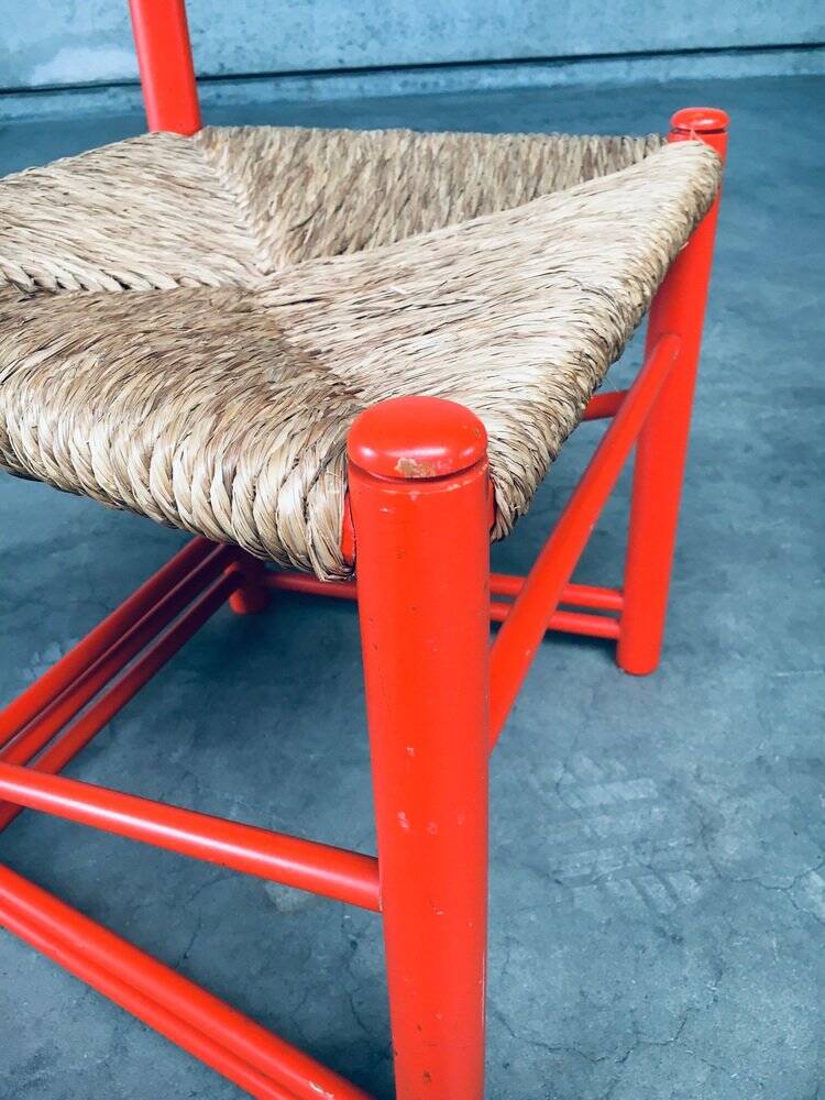 Austrian Folk Art Rush Side Chair, 1970s