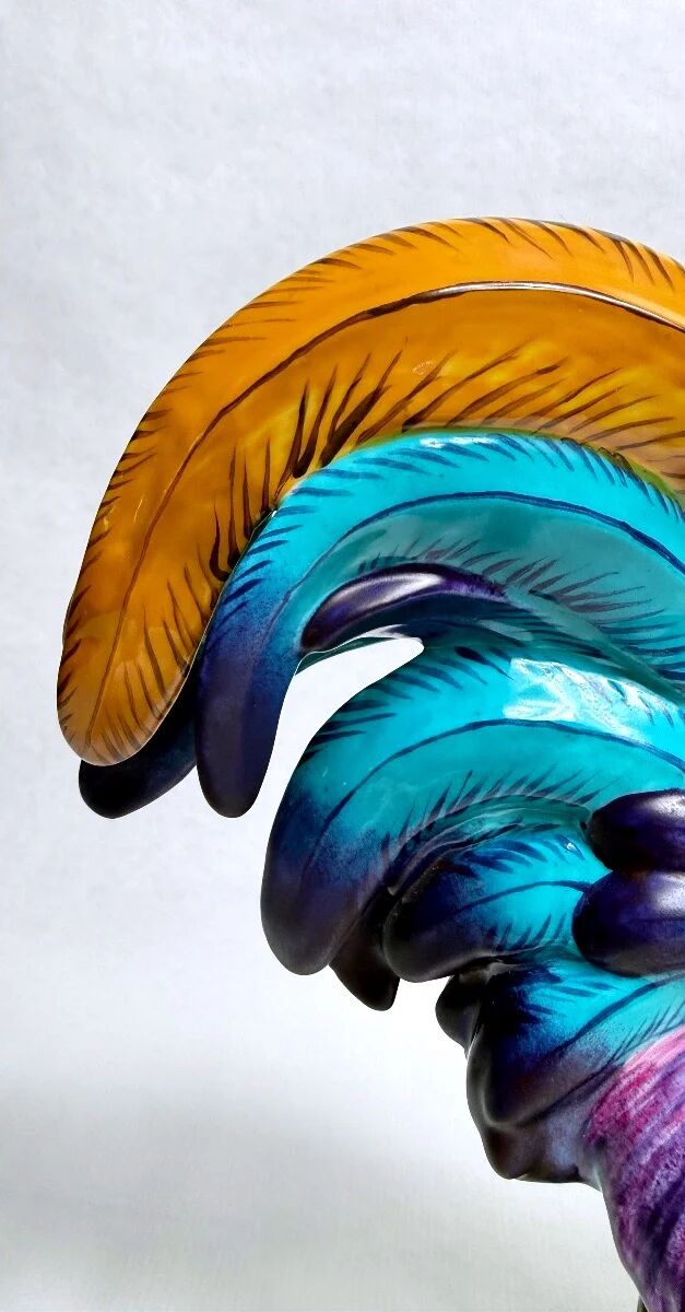 Limoges, large artistic porcelain rooster