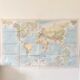 Map planisphere the vintage world 127x81cm 70s