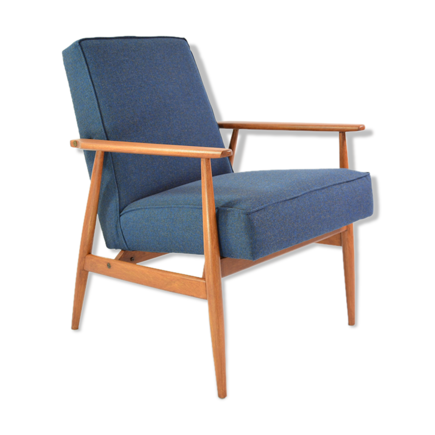 Fauteuil fox bleu chiné