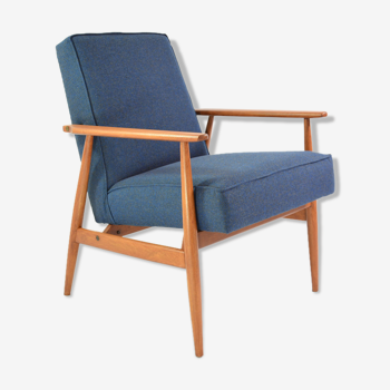 Fox armchair mottled blue