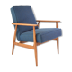 Fauteuil fox bleu chiné