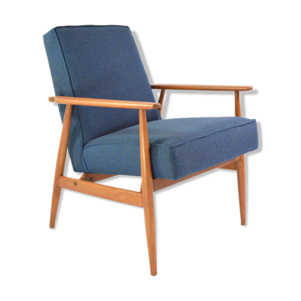 Fox armchair mottled blue